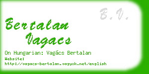 bertalan vagacs business card